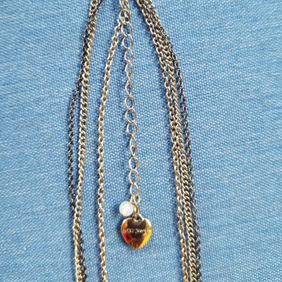 HTF Betsey Johnson HEARTS & ARROWS Pink / Red Pavé Heart Pendant Necklace - NWOT - Picture 7 of 8